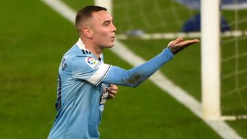 Iago Aspas, celebrado un gol con el Celta.