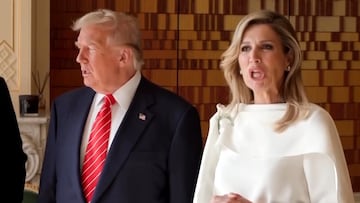 La reina de Países Bajos se mofa de Trump ante las cámaras: la secuencia ya es viral