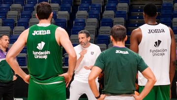 Ibon Navarro en un entrenamoento