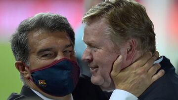 Joan Laporta, con Ronald Koeman.