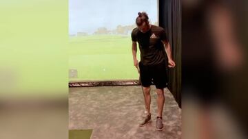El video de Bale demostrando su habilidad con los palos de golf