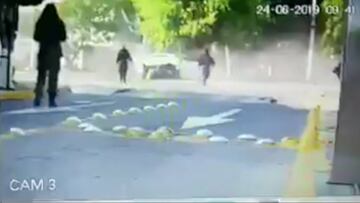 Im¨¢genes in¨¦ditas de una c¨¢mara de seguridad sobre el accidente del jugador del Sevilla Atl¨¦tico