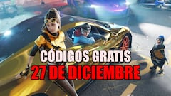 Free Fire | Códigos de hoy sábado 27 de diciembre de 2025: recompensas gratis