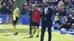 Bordal&aacute;s durante el &uacute;ltimo partido del Getafe