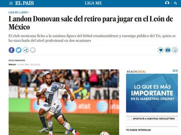 El País así vio la llegada de Donovan a León