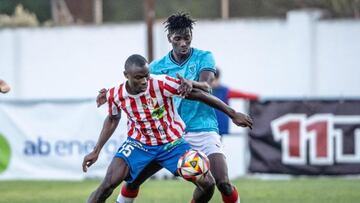 Adama Boiro ejerce en el lateral izquierdo del Bilbao Athletic