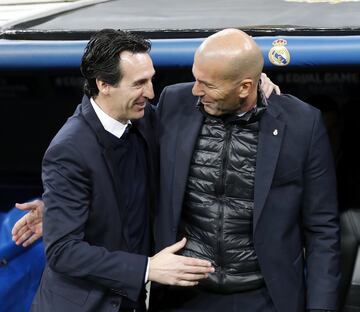 Unai Emery y Zinedine Zidane.