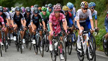 COLLÁU FANCUAYA, SPAIN - AUGUST 27: (L-R) Rigoberto Uran Uran of Colombia and Team EF Education - Easypost and Carlos Rodriguez Cano of Spain and Team INEOS Grenadiers compete during the 77th Tour of Spain 2022, Stage 8 a 153,4km stage from Pola de Laviana to Colláu Fancuaya 1084m / #LaVuelta22 / #WorldTour / on August 27, 2022 in Colláu Fancuaya, Spain. (Photo by Justin Setterfield/Getty Images)