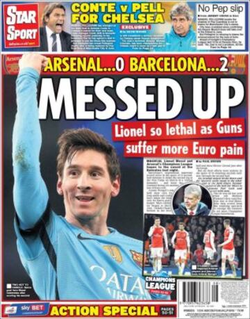 Portadas de la prensa mundial