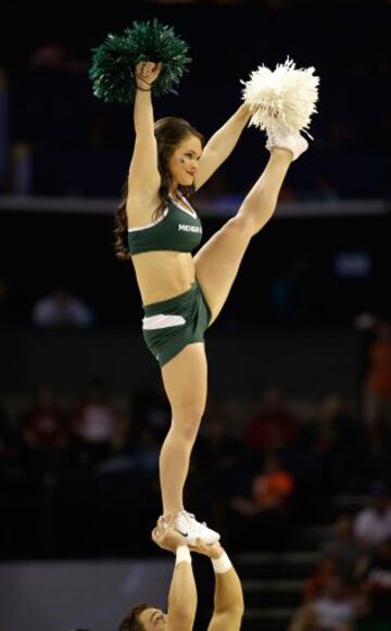 Las cheerleaders de los Michigan State Spartans.