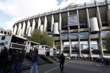 Alrededores del estadio Santiago Bernabéu.