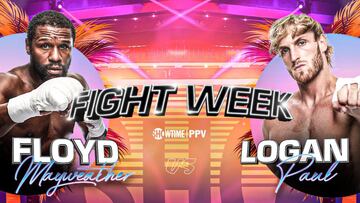 Cartel del Floyd Mayweather vs Logan Paul.