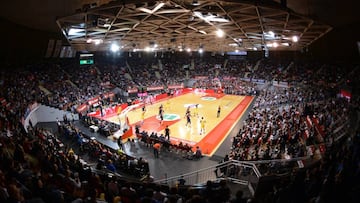 MUNICH, GERMANY - OCTOBER 22:  General view of the Euroleague Basketball match between Bayern Munich and Khimki Moscow Region is seen at the Audi Dome arena in Munich, Germany on October 22, 2015. Joerg Koch/ Anadolu Agency (Photo by Joerg Koch/Anadolu Agency/Getty Images)