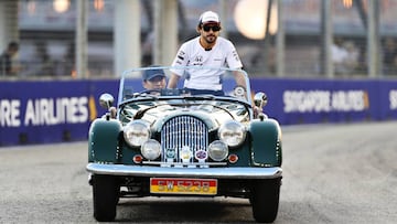 Fernando Alonso en Singapur.