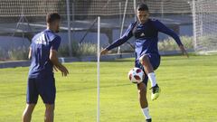 Ra&iacute; y Medina, en un entrenamiento.