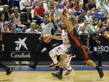 España-Bélgica. Lesión de Sergio Llull.