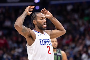 Kawhi Leonard, alero de Los Angeles Clippers, ante New Orleans Pelicans.