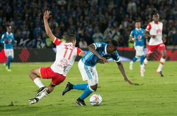 Partido de ida de la Final Liga Águila 2017-II en el estadio El Campín. Millonarios ganó 1-0 a Santa Fe.