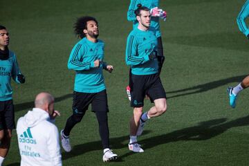 El ojo de Cristiano protagonista en el entrenamiento del Madrid