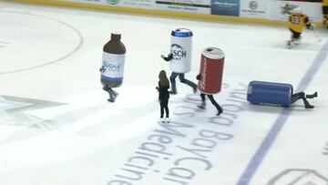 Tenía que ser en EE.UU: ¡carrera de cervezas sobre hielo!