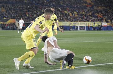 Jugada del penalti de Santiago Cáseres a Gonçalo Guedes.