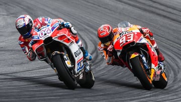 Los 12+1 adelantamientos entre Dovizioso y Márquez en Austria