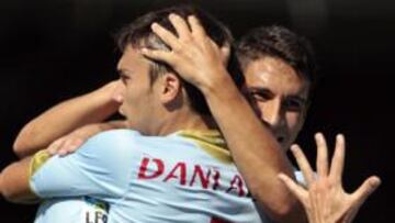 <b>ALEGRÍA EN BALAÍDOS. </b>El Celta tuvo que sufrir, pero finalmente acabó festejando en el último minuto su primera victoria en casa.