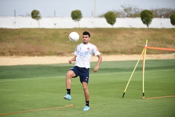 La Selección Colombia entrena de cara al partido frente a Venezuela este martes por las Eliminatorias a Qatar 2022.