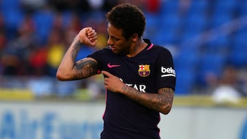 Neymar con el Barcelona.