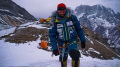 El monta&ntilde;ero vasco Alex Txikon, durante su expedici&oacute;n invernal al Manaslu en 2021.
 