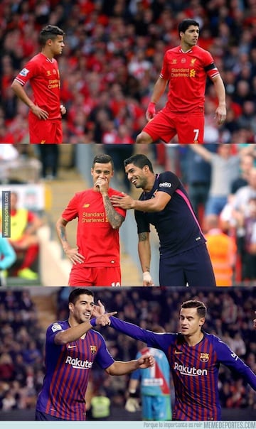 Los mejores memes del Barcelona-Liverpool