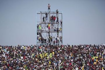 Así vieron el partido de clasificación para la Copa de África de Naciones entre las selecciones de Costa de Marfil y la República Democrática del Congo en Kinshasa.