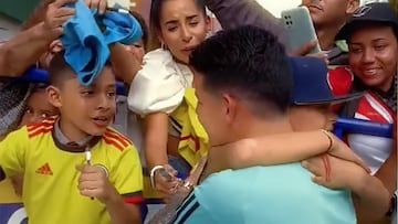 James Rodríguez, recargado de amor por la afición colombiana