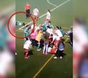 A brutal fight during a women's football match in Gran Canaria