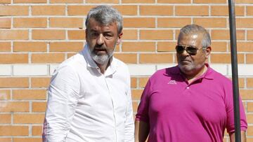 Óscar Fernández durante el Alcobendas-Atlético B.