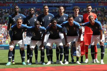 Formación inicial de la selección francesa. 