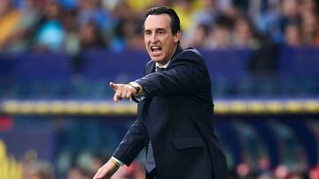 Emery, en el encuentro del Villarreal ante el Almería.