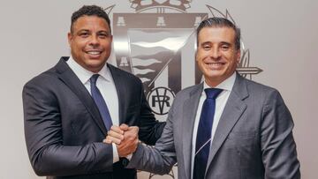 El presidente del Real Valladolid, Ronaldo Nazario, y el director deportivo, Miguel Ángel Gómez, quieren hacer historia.