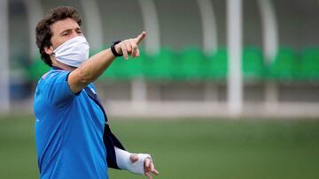 Rubi, durante un entrenamiento reciente.