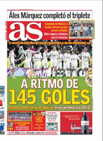 Las portadas de AS de noviembre