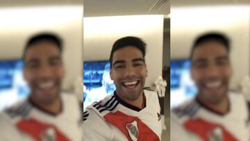 Radamel Falcao celebra el triunfo de River Plate sobre Boca Juniors en la Final de la Libertadores