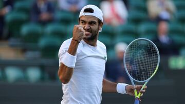 Matteo Berrettini cierra el pu&ntilde;o en Wimbledon.