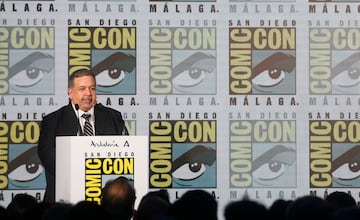 El director de Comunicacin y Estrategia de Comic-Con Internacional, David Glanzer, en la presentacin de la San Diego Comic-Con.