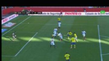 Las Palmas reclamó un claro penalti por mano de Cristóforo