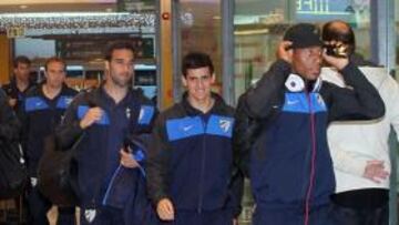 <b>EN MADRID. </b>El Málaga viajó ayer tarde en AVE hasta la capital de España.