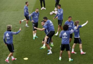 Último entrenamiento del Madrid antes de recibir al Sevilla