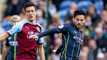 David Silva durante el Burnley-Manchester City de la Premier League.