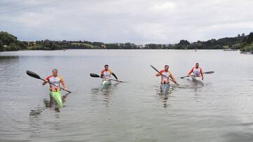 El K4 subcampeón mundial se entrena de nuevo en Asturias