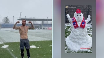 De Ramos sin camiseta al curioso muñeco de Vitolo: las imágenes más top de la nevada