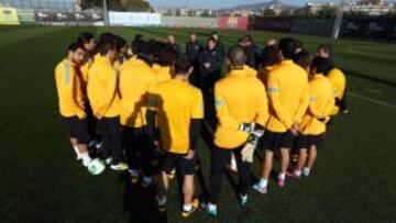 Entrenamiento del Barcelona.